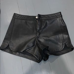 Faux Leather Shorts